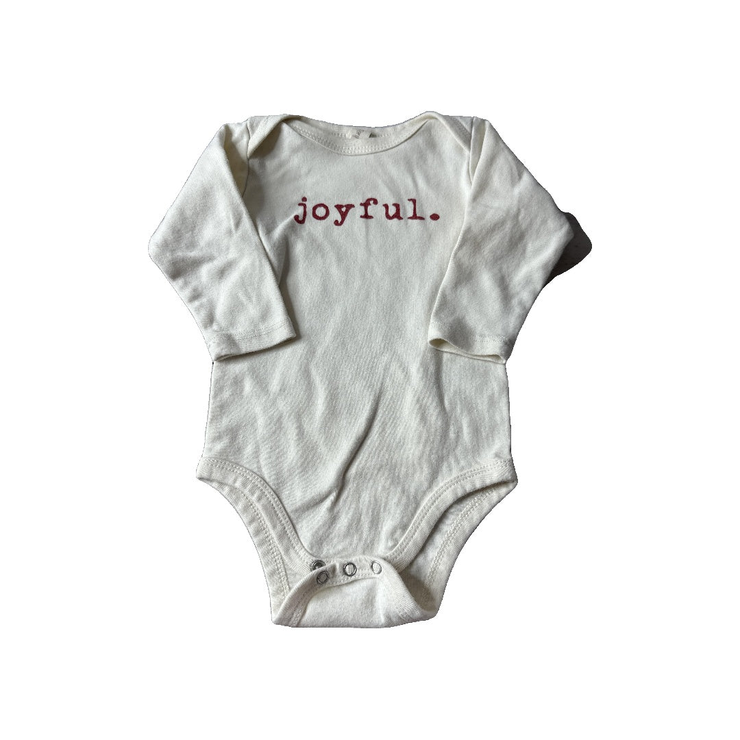 Tenth + Pine Unisex cream | Red | Text Onesie Size: 3-6 months cream | Red | Text
