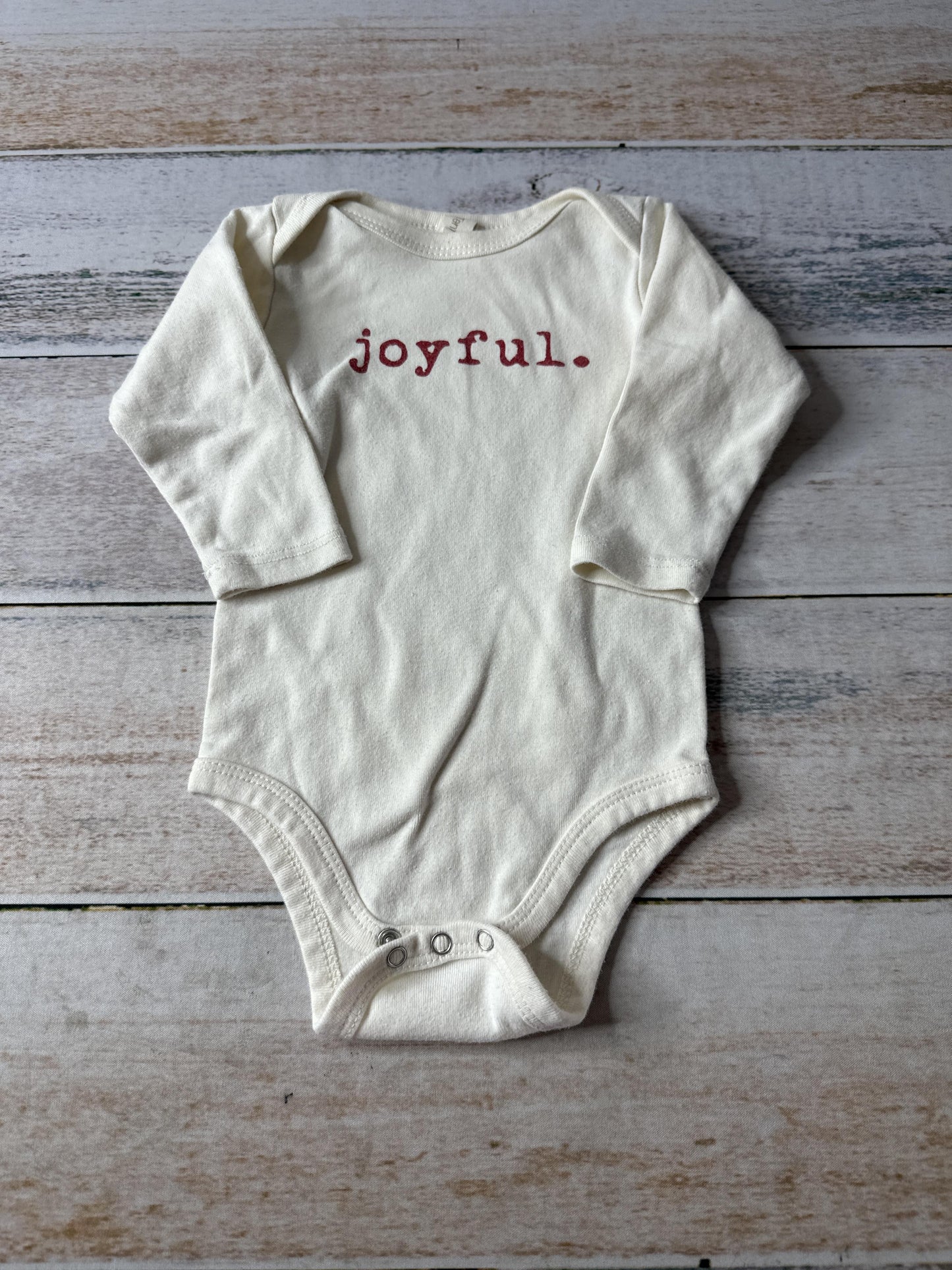Tenth + Pine Unisex cream | Red | Text Onesie Size: 3-6 months cream | Red | Text