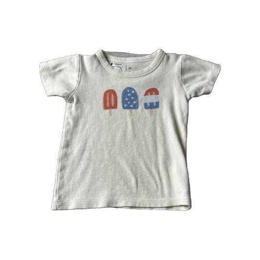 Finn + Emma Unisex cream | Red | White | Blue T-Shirt Size: 2T cream | Red | White | Blue