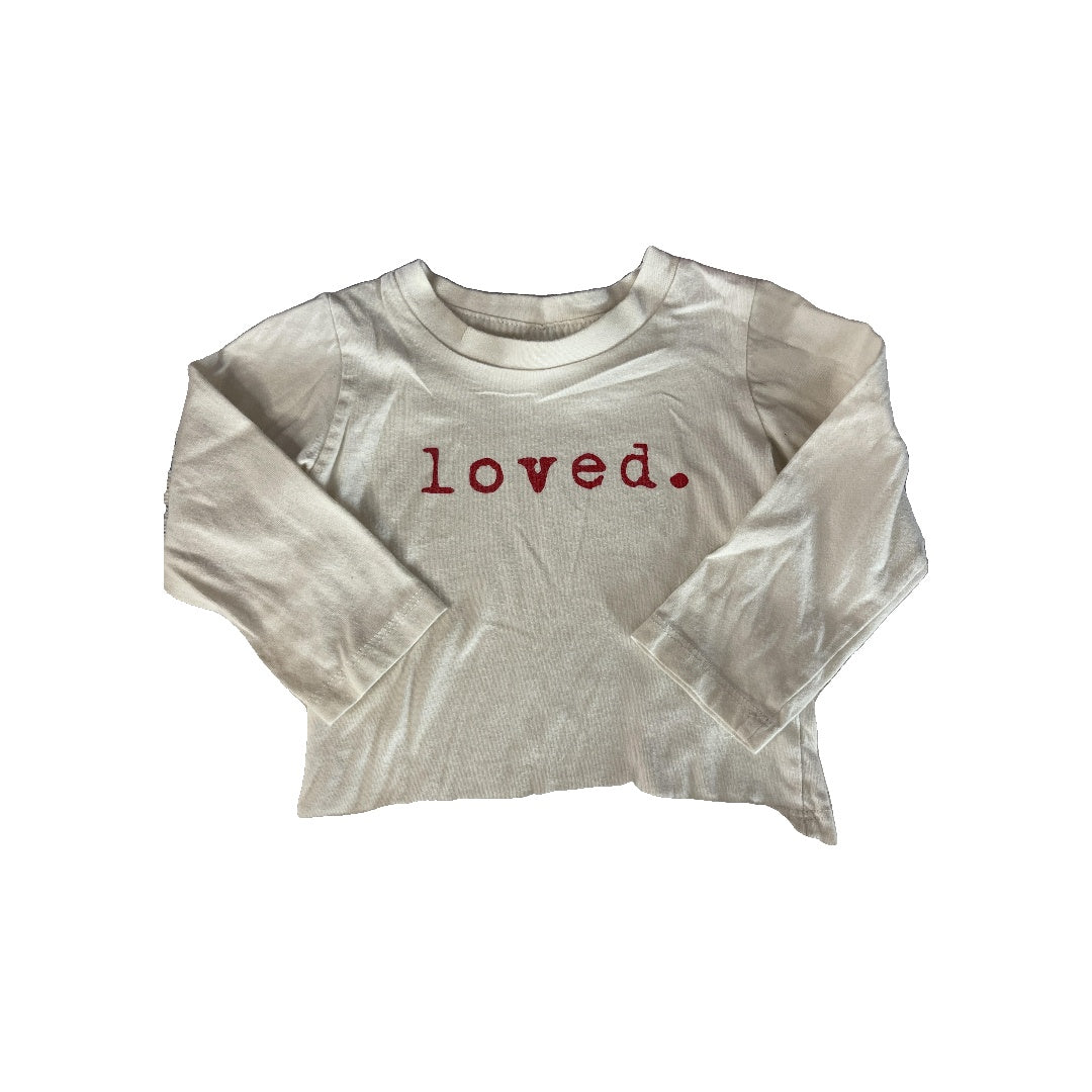 Tenth + Pine Unisex cream | Red Long Sleeve T-Shirt Size: 12-18 months cream | Red