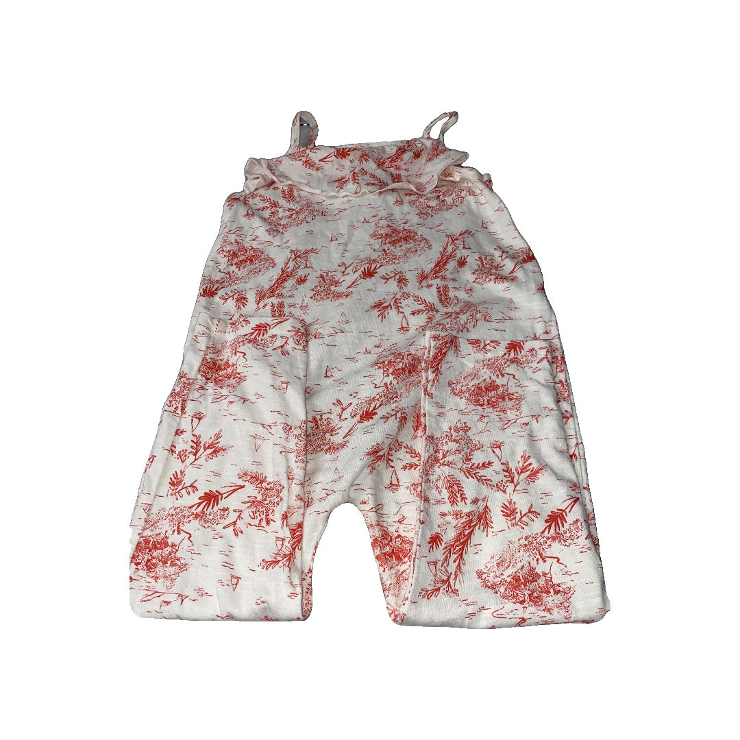 Zara Girls cream | Red Romper Size: 2-3 Years cream | Red