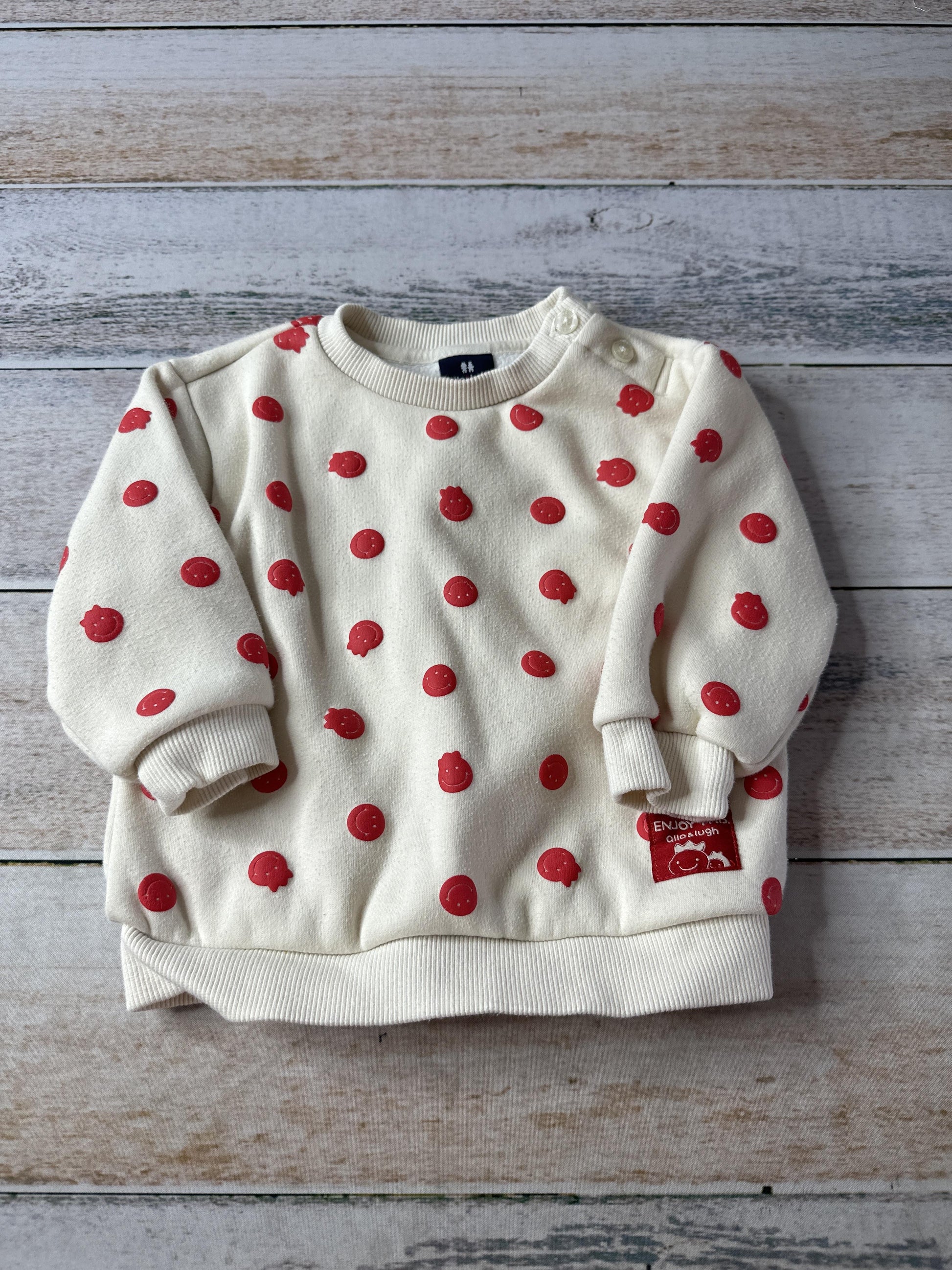 Allo & Lugh Girls cream | Red Sweater Size: 12 months cream | Red