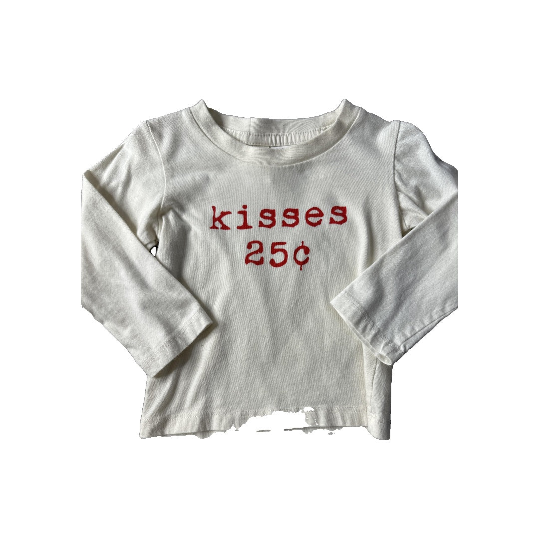 Tenth + Pine Unisex cream | Red Long Sleeve T-Shirt Size: 12-18 months cream | Red