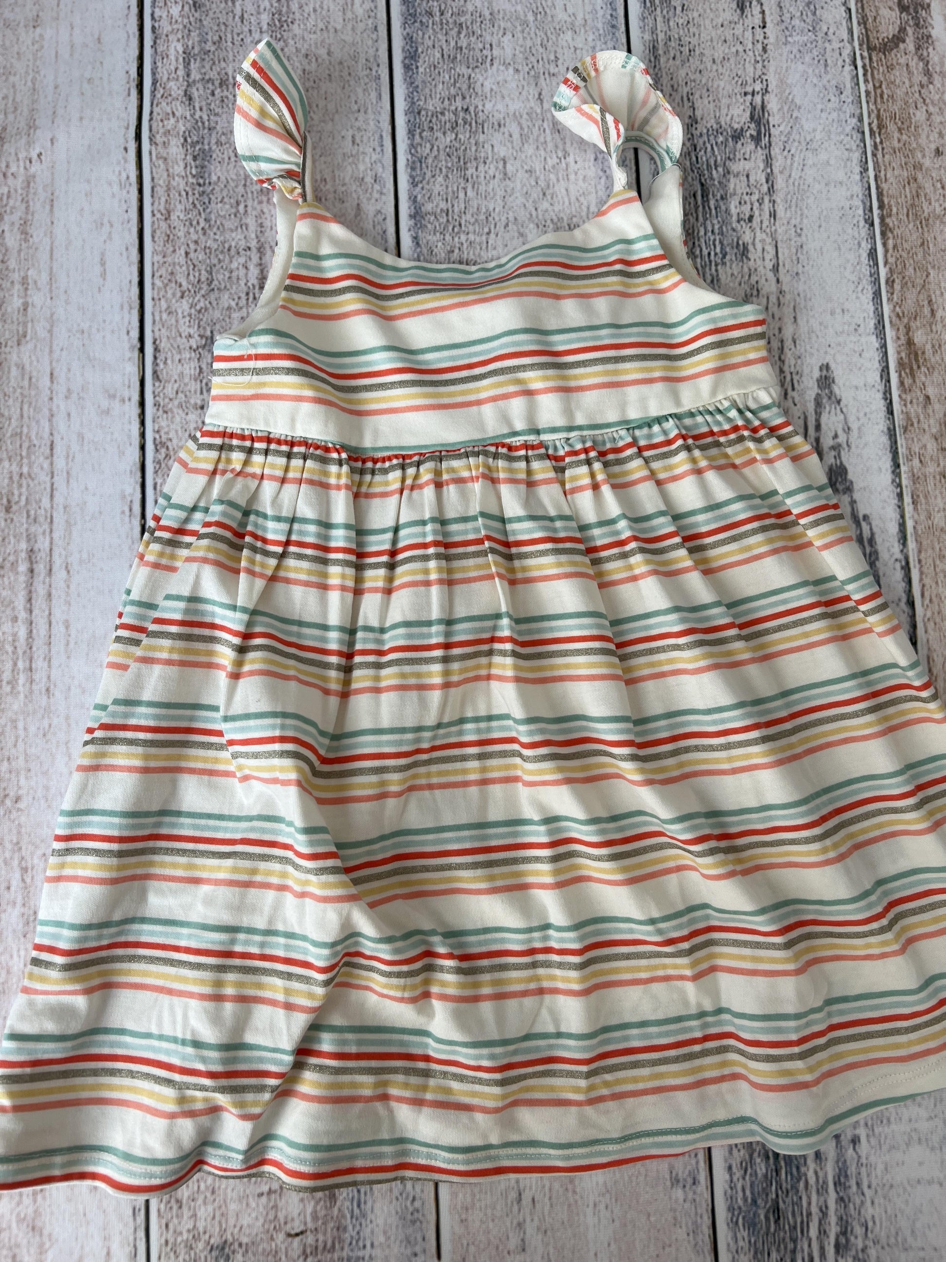 Sigrid Olsen Girls cream | Retro | Stripe Dress Size: 24 months cream | Retro | Stripe