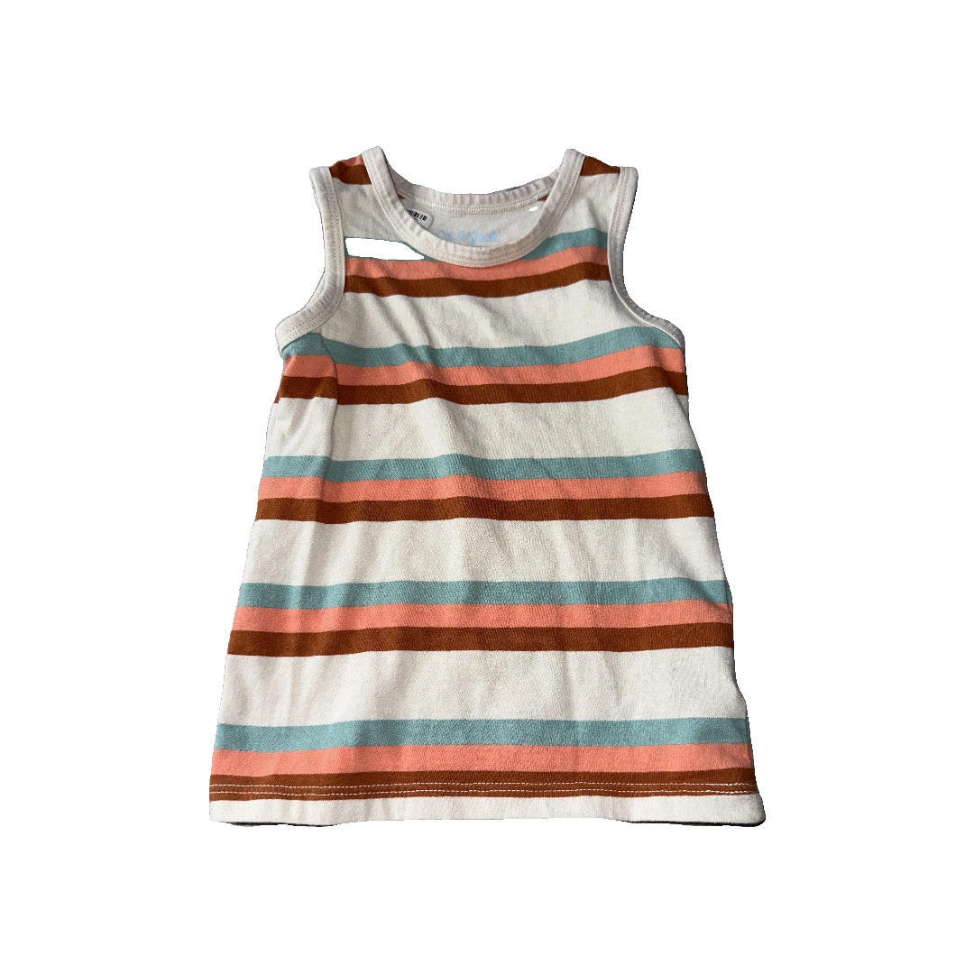Cat & Jack Boys cream | Retro | Stripe Tank Top Size: 18 months cream | Retro | Stripe