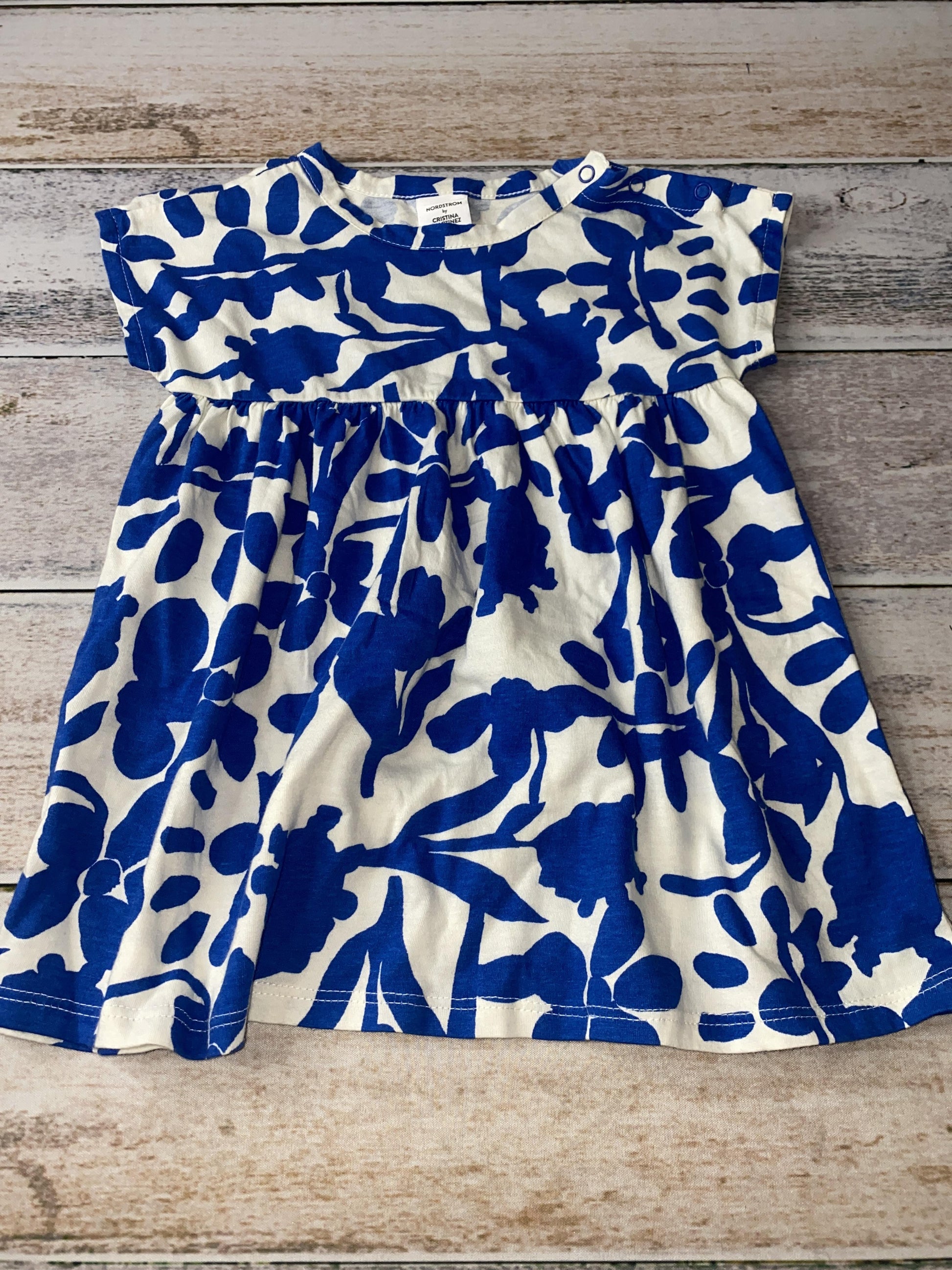 Nordstrom Girls cream | Royal Blue | Flowers Dress Size: 12 months cream | Royal Blue | Flowers