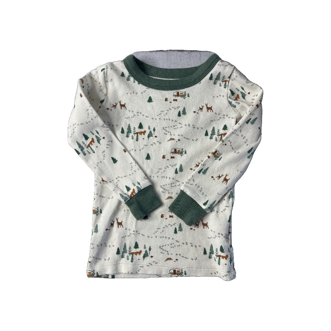 Finn + Emma Boys cream | Sage Shirt Size: 12-24 months cream | Sage