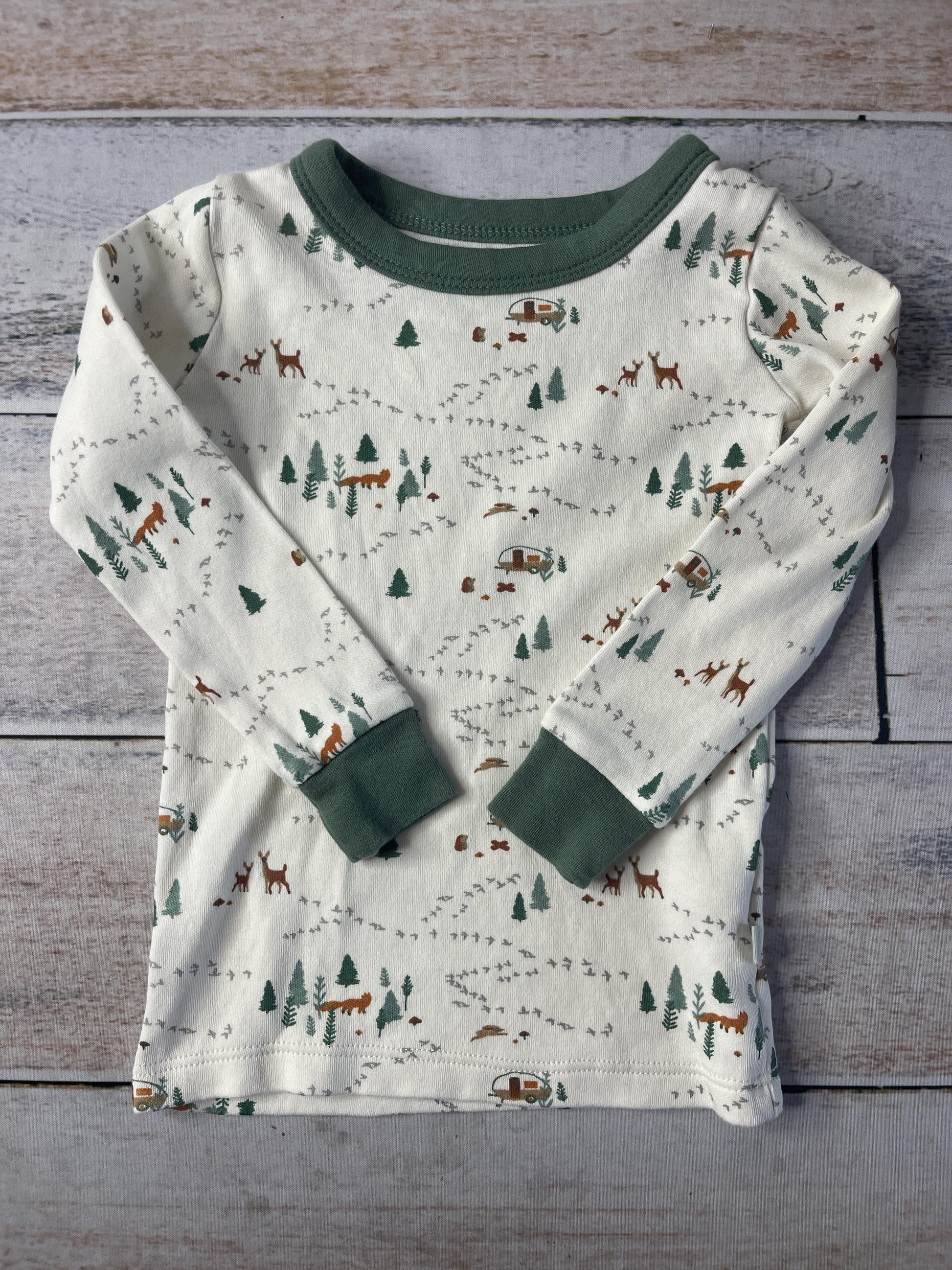 Finn + Emma Boys cream | Sage Shirt Size: 12-24 months cream | Sage