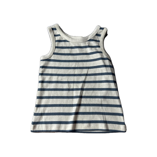 Colored Organics Boys cream | Slate Blue Tank Top Size: 2T cream | Slate Blue