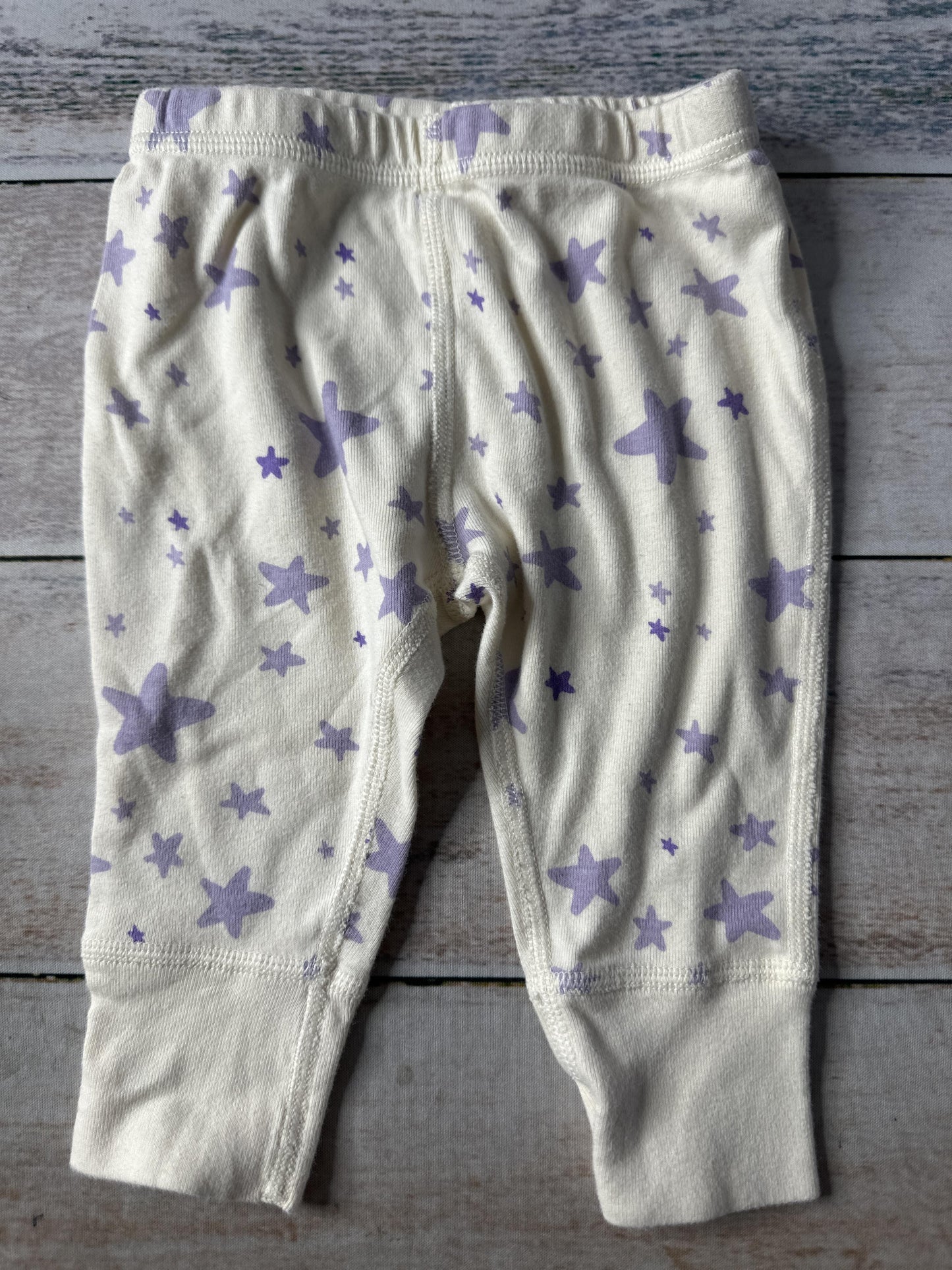 Hanna Andersson Girls cream | Stars | purple Pants Size: 3-6 months cream | Stars | purple