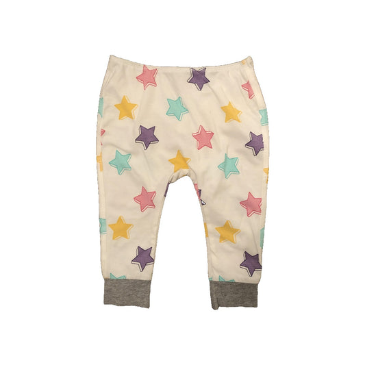 Monica + Andy Girls cream | Stars Pants Size: 9-12 Months cream | Stars