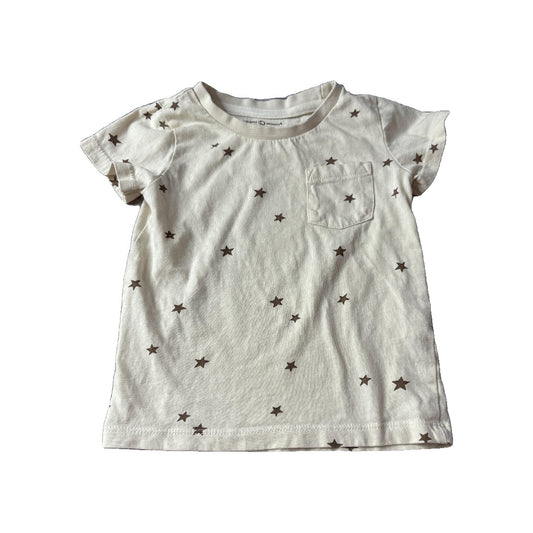 Colored Organics Unisex cream | Stars T-Shirt Size: 18-24 months cream | Stars