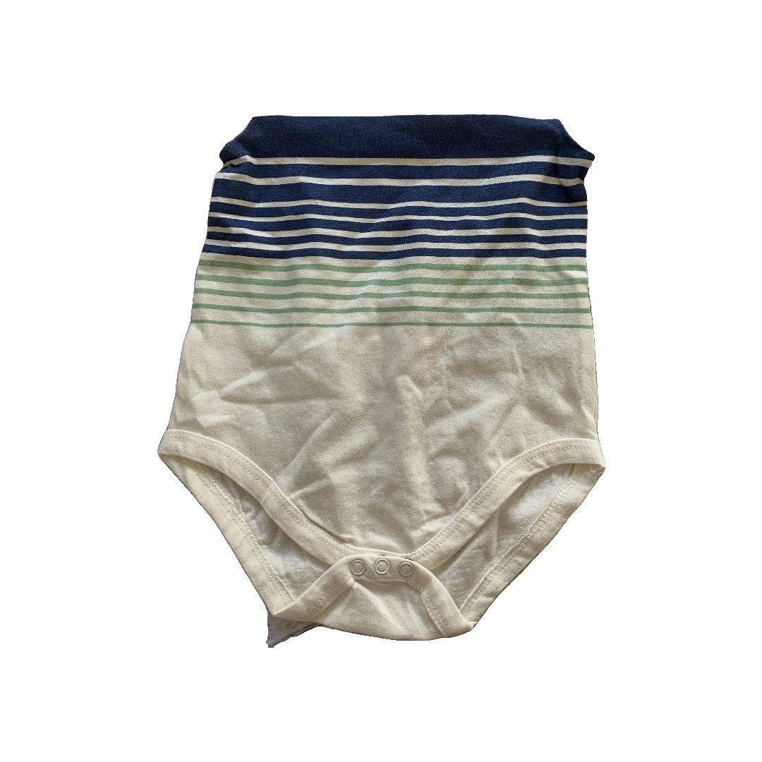 DKNY Boys cream | Stripe | Retro Onesie Size: 6-9 months cream | Stripe | Retro