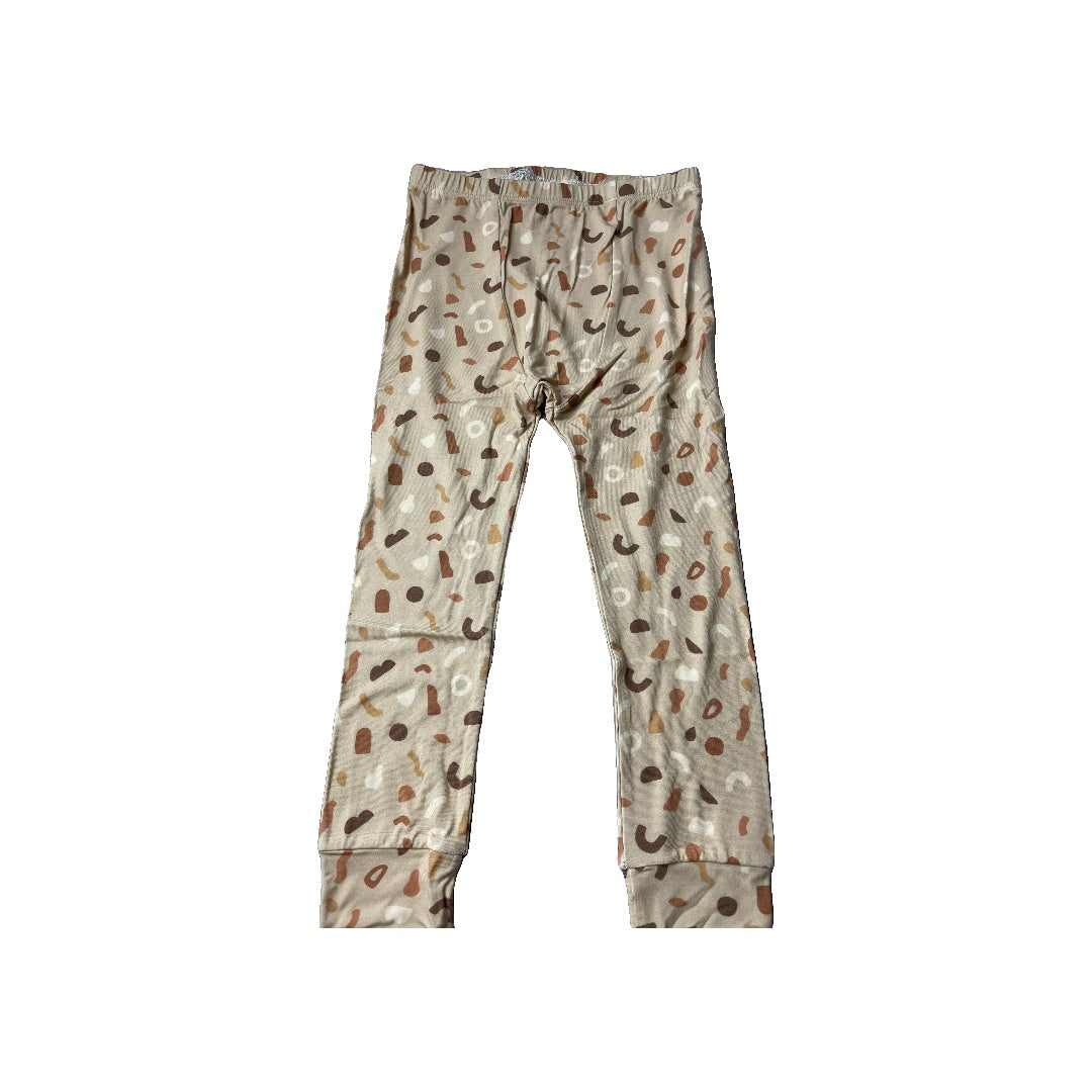 BabySprouts co Unisex cream | Tan | Brown Pajamas Size: 4T cream | Tan | Brown