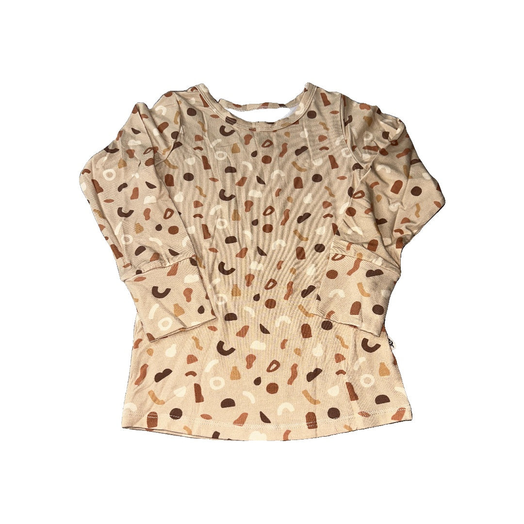 BabySprouts co Unisex cream | Tan | Brown Pajamas Size: 3T cream | Tan | Brown