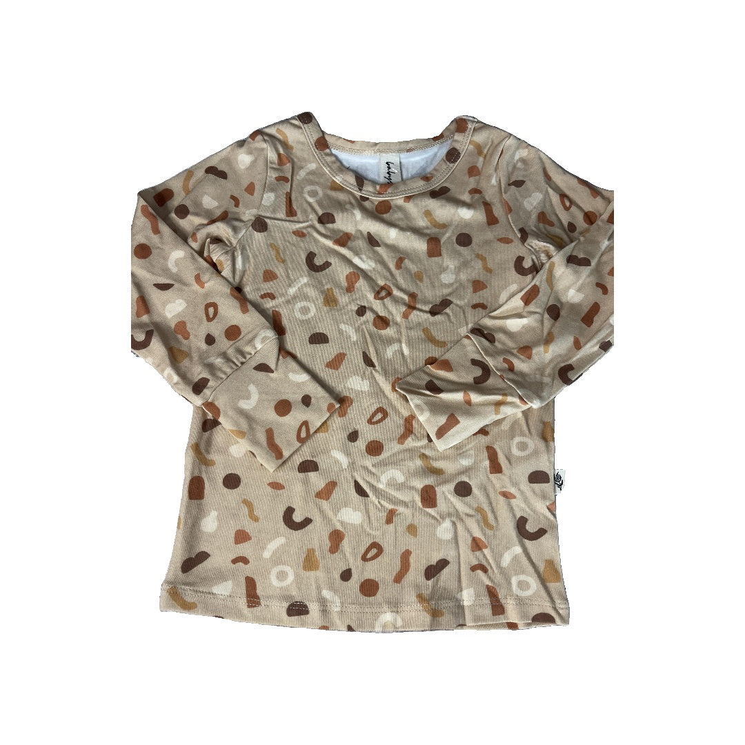 BabySprouts co Unisex cream | Tan | Brown Pajamas Size: 18-24 months cream | Tan | Brown