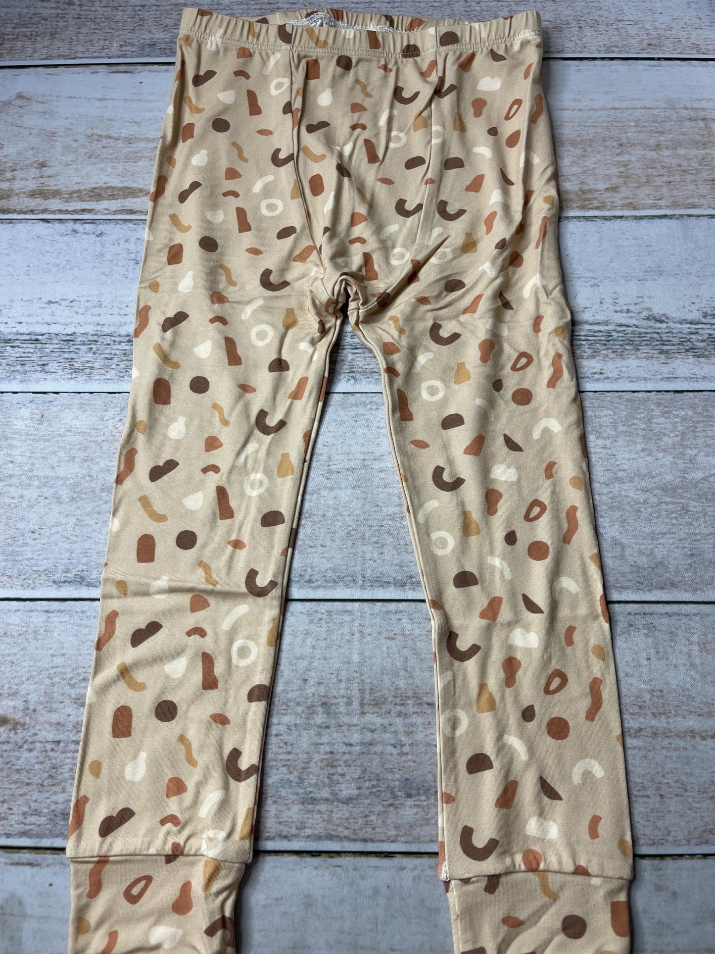 BabySprouts co Unisex cream | Tan | Brown Pajamas Size: 4T cream | Tan | Brown