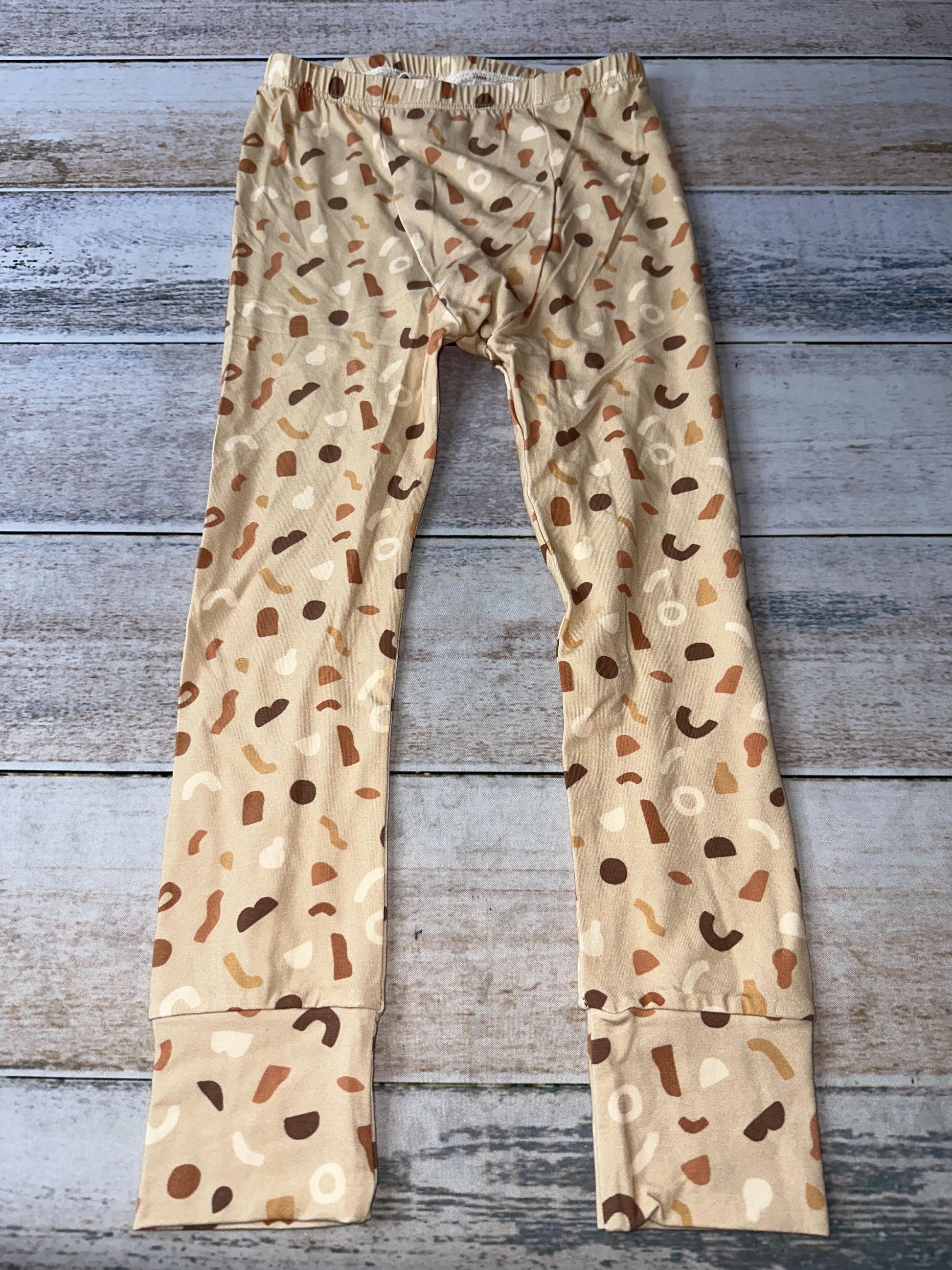 BabySprouts co Unisex cream | Tan | Brown Pajamas Size: 5T cream | Tan | Brown