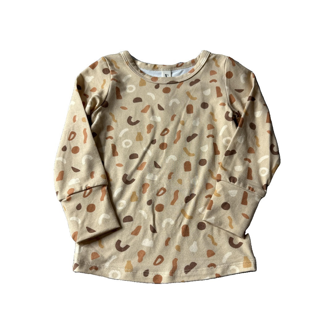 BabySprouts co Unisex cream | Tan | Brown Pajamas Size: 6-12 months cream | Tan | Brown