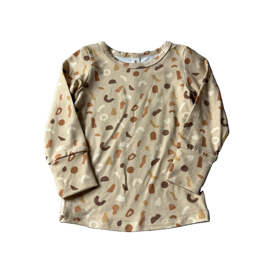 BabySprouts co Unisex cream | Tan | Brown Pajamas Size: 6-12 months cream | Tan | Brown