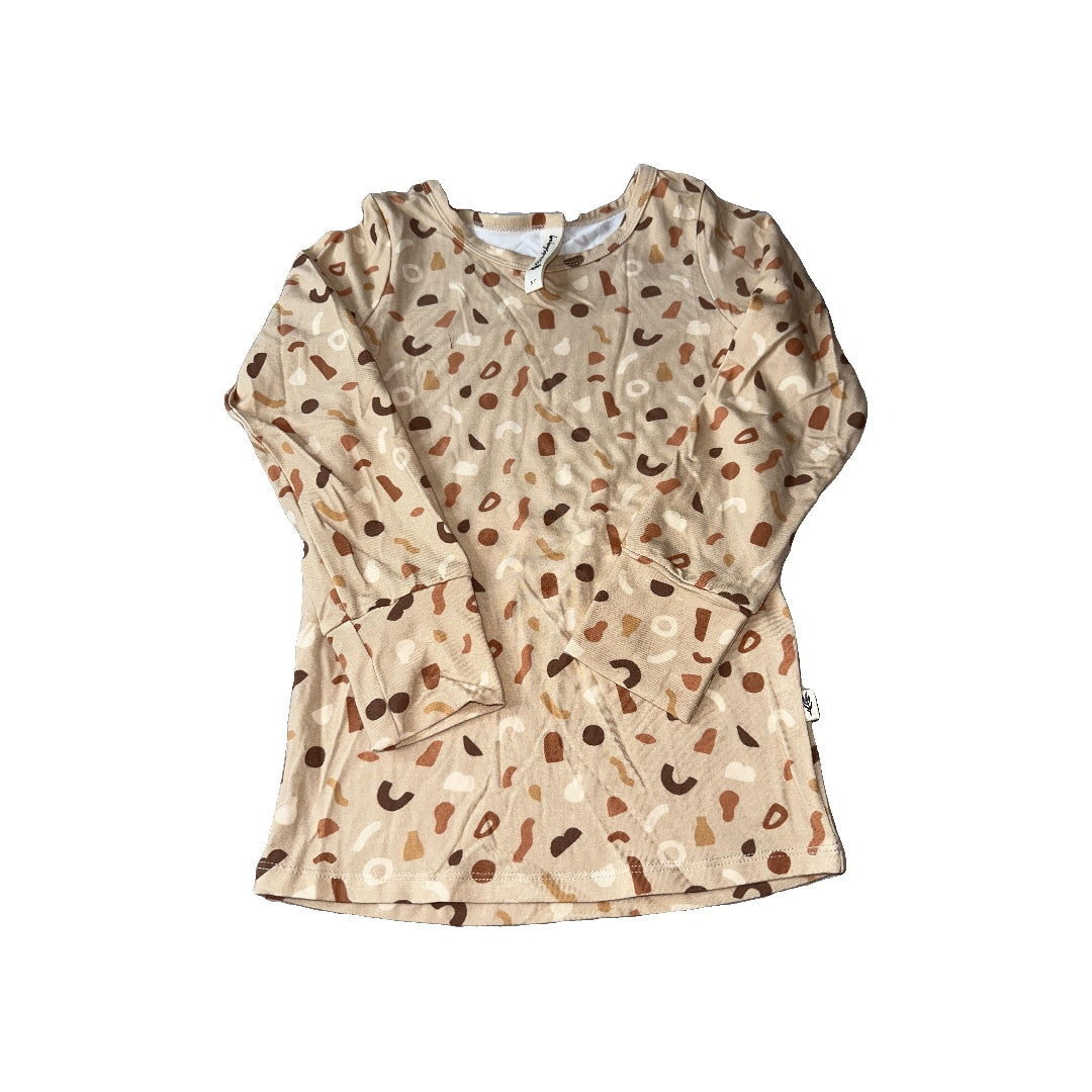 BabySprouts co Unisex cream | Tan | Brown Pajamas Size: 5T cream | Tan | Brown