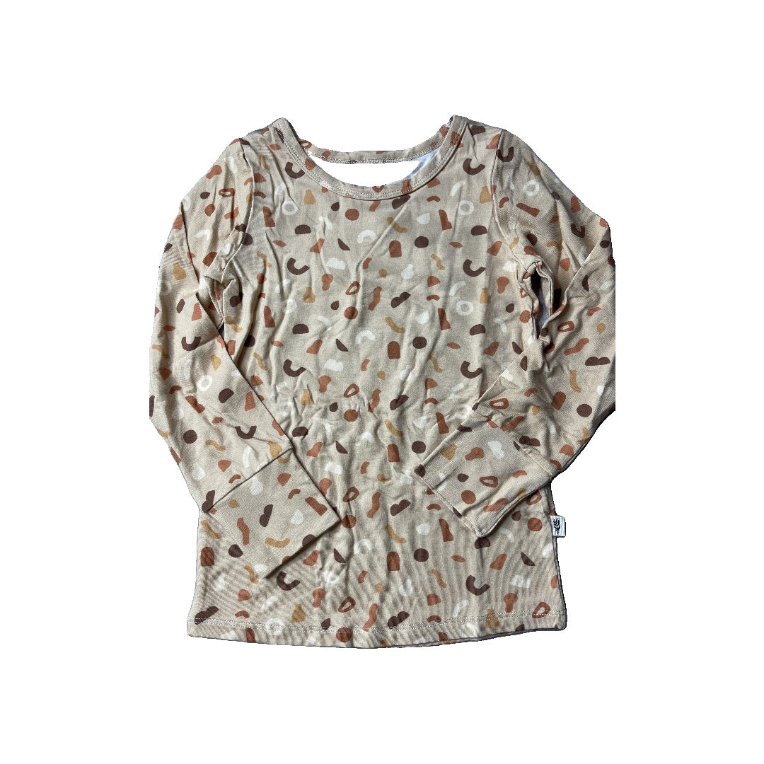 BabySprouts co Unisex cream | Tan | Brown Pajamas Size: 4T cream | Tan | Brown