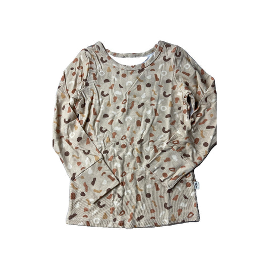 BabySprouts co Unisex cream | Tan | Brown Pajamas Size: 4T cream | Tan | Brown