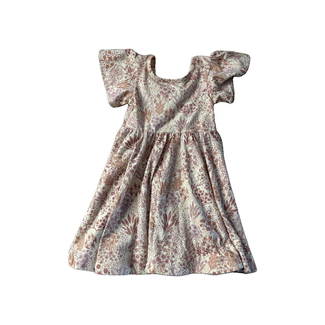 City Mouse Girls cream | Tan | pink Dress Size: 3T cream | Tan | pink