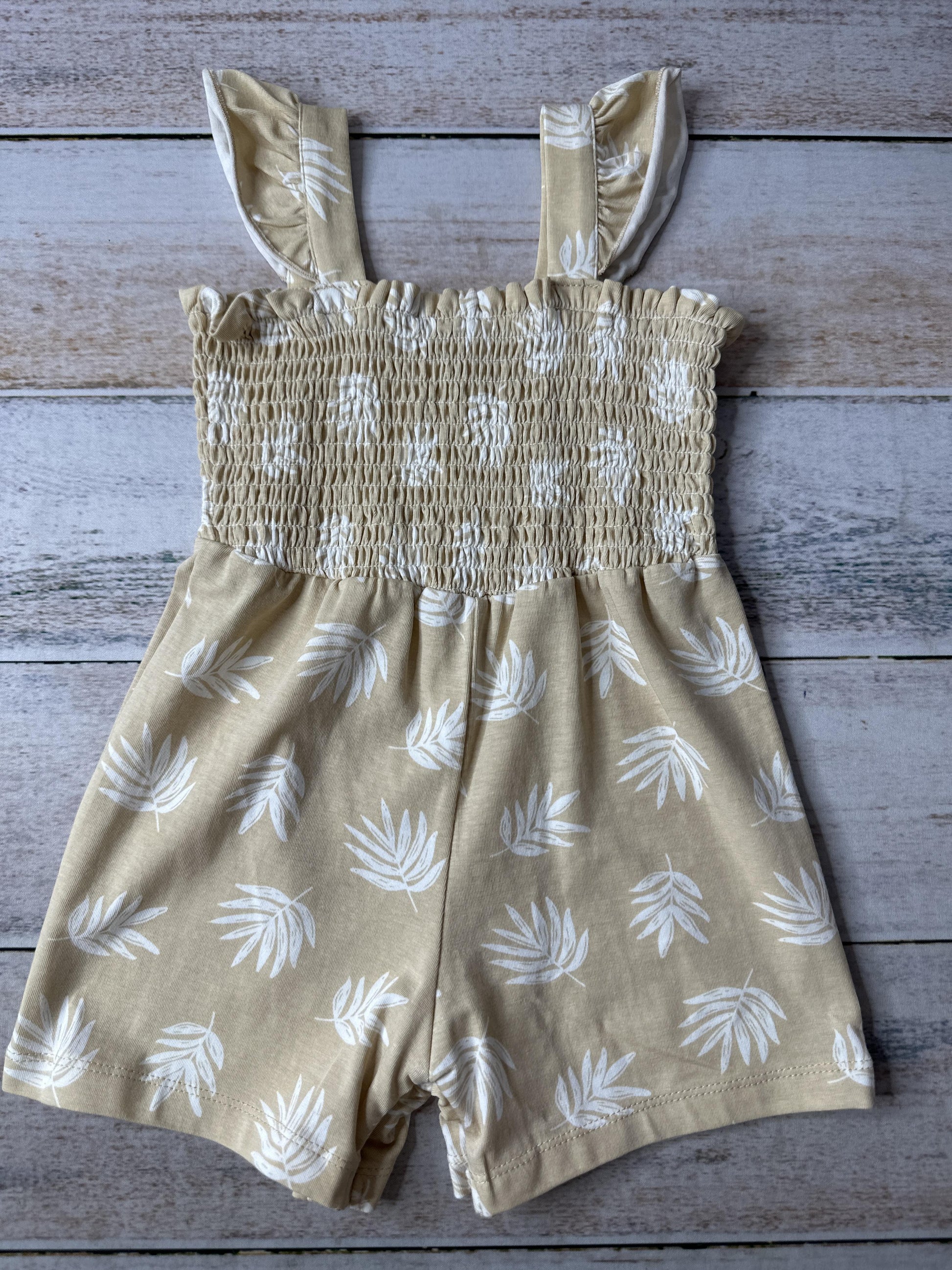 Focus Girls cream | Tan Romper Size: 18 months cream | Tan