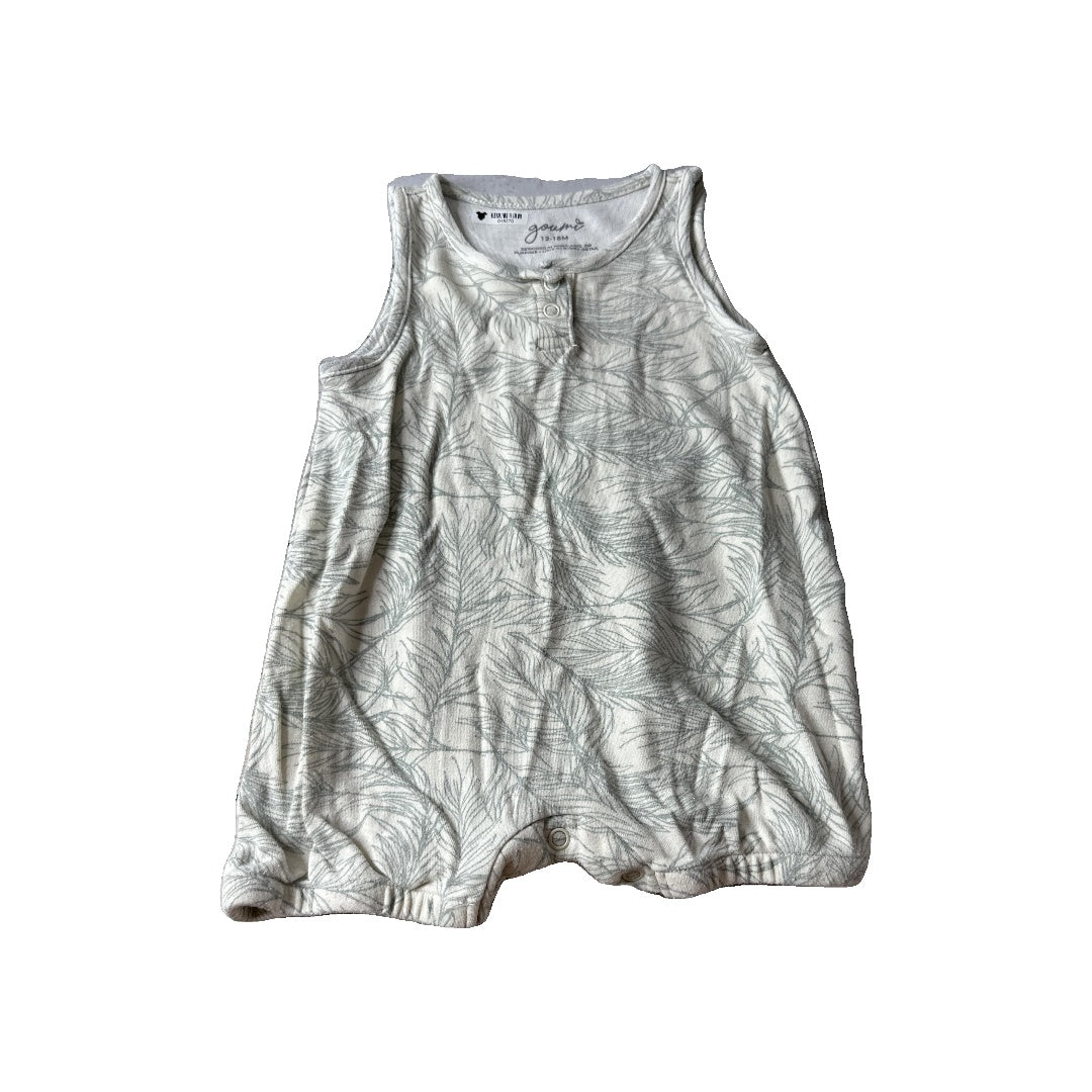 Goumi Boys cream | Teal Romper Size: 12-18 months cream | Teal