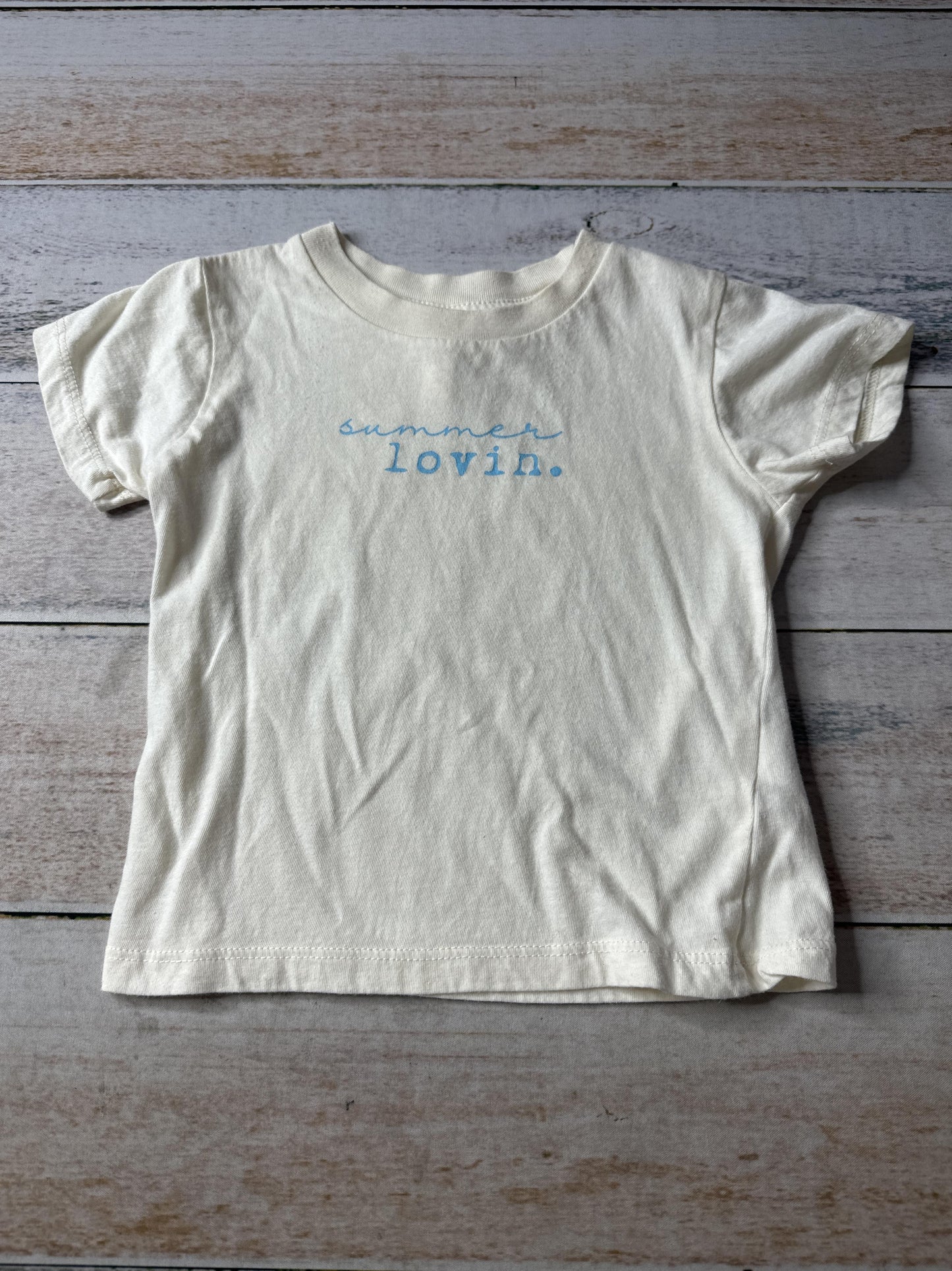 Tenth + Pine Unisex cream | Text T-Shirt Size: 18-24 months cream | Text