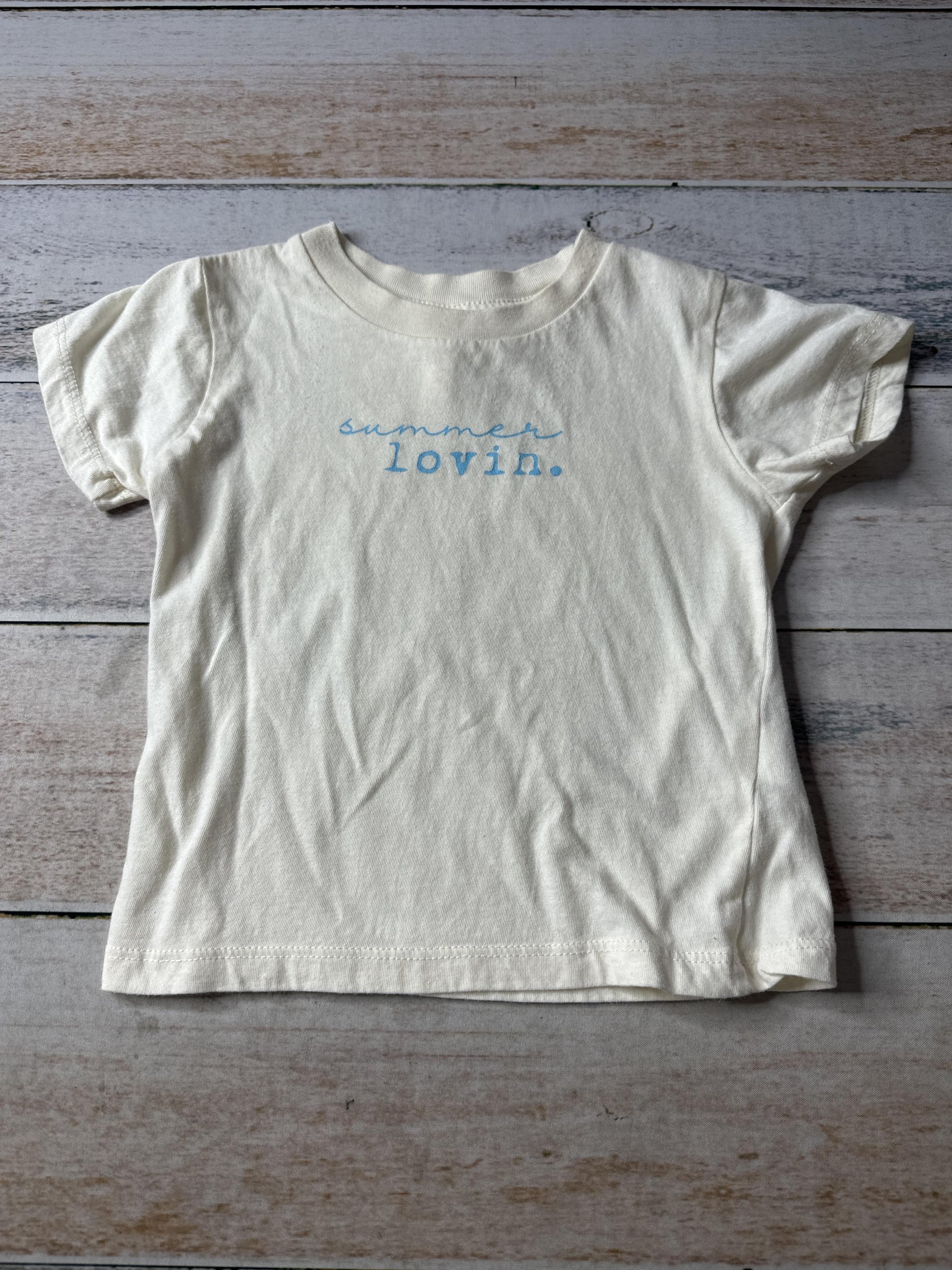 Tenth + Pine Unisex cream | Text T-Shirt Size: 18-24 months cream | Text