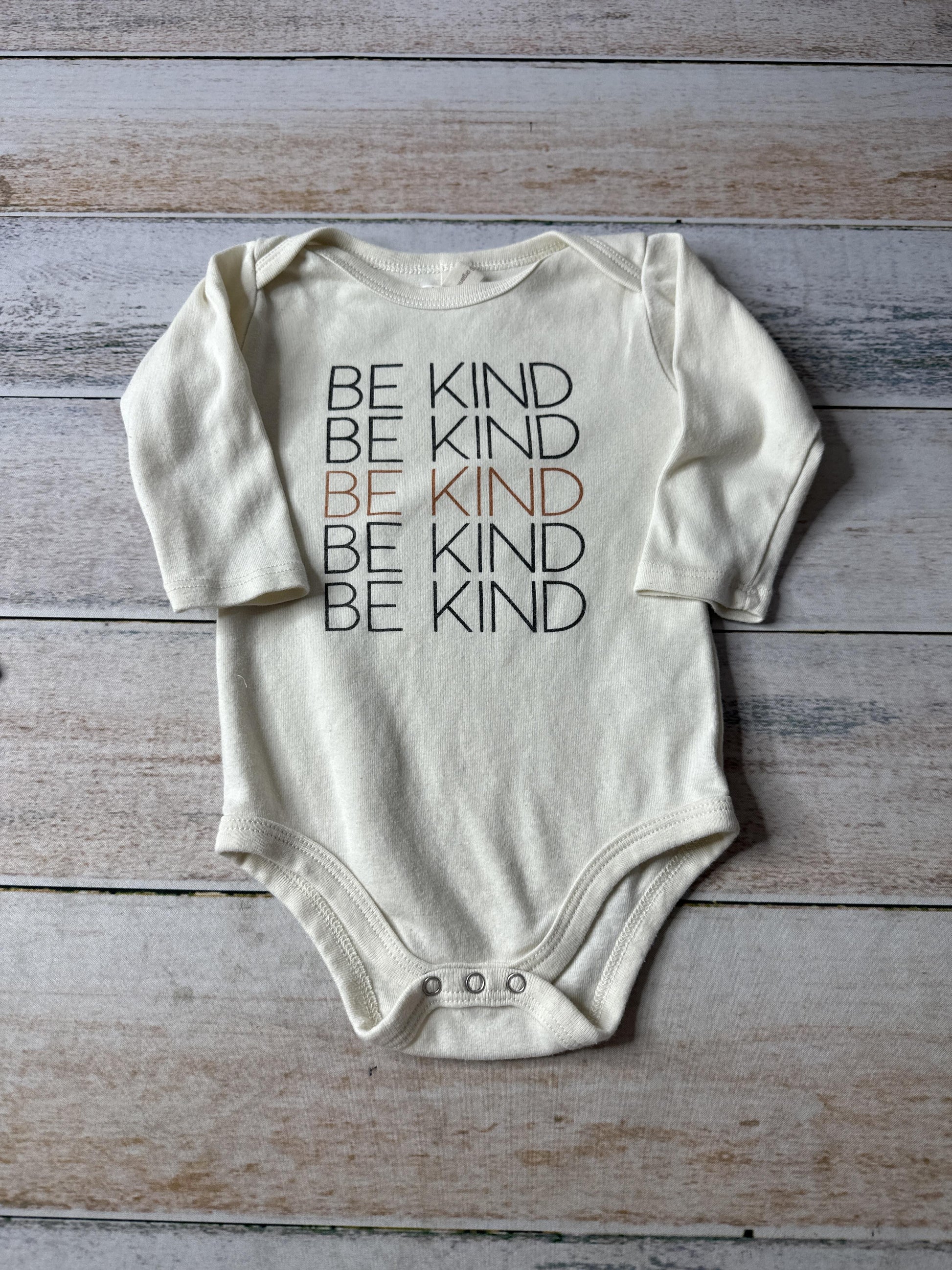 Tenth + Pine Unisex cream | Text Onesie Size: 12-18 months cream | Text