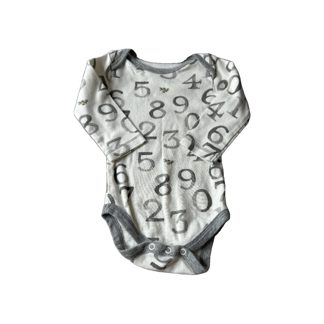 Burt's Bees Unisex cream | Text Onesie Size: 0-3 months cream | Text