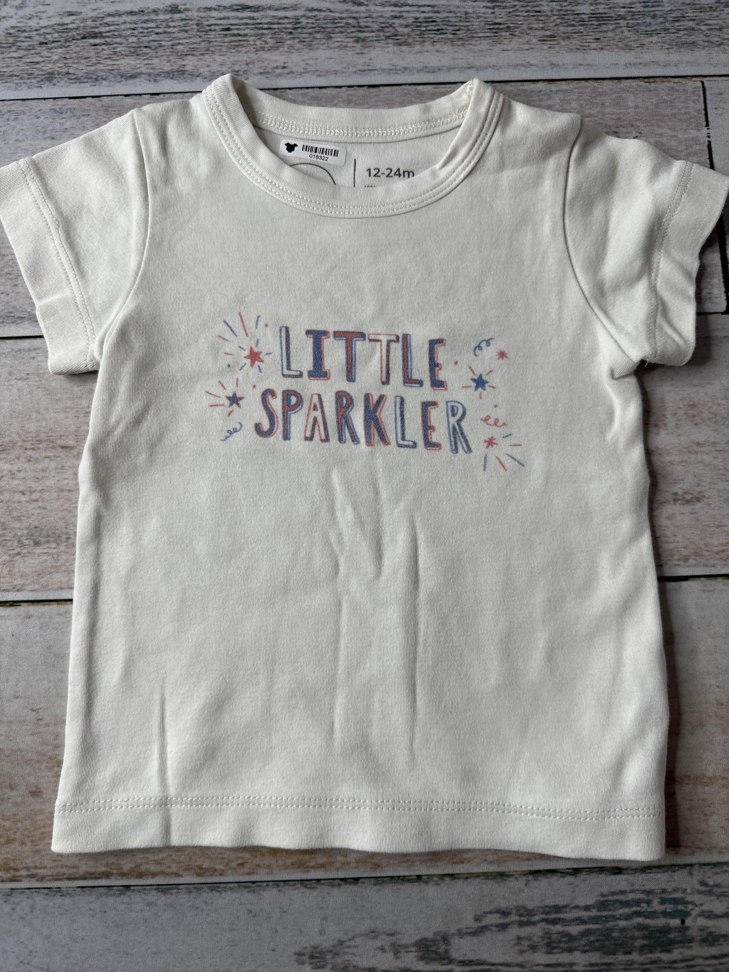 Finn + Emma Girls cream | Text T-Shirt Size: 12-18 months cream | Text