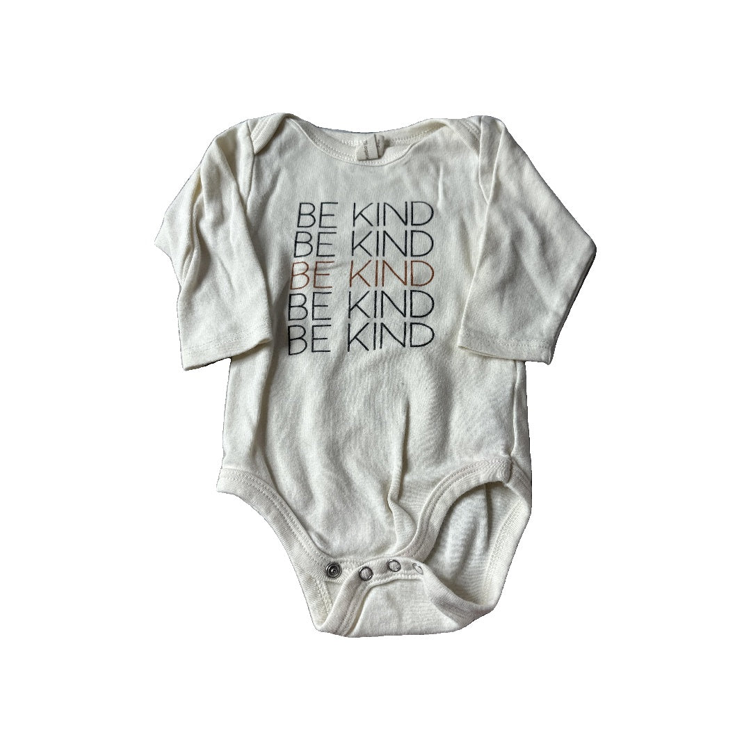 Tenth + Pine Unisex cream | Text Onesie Size: 3-6 months cream | Text