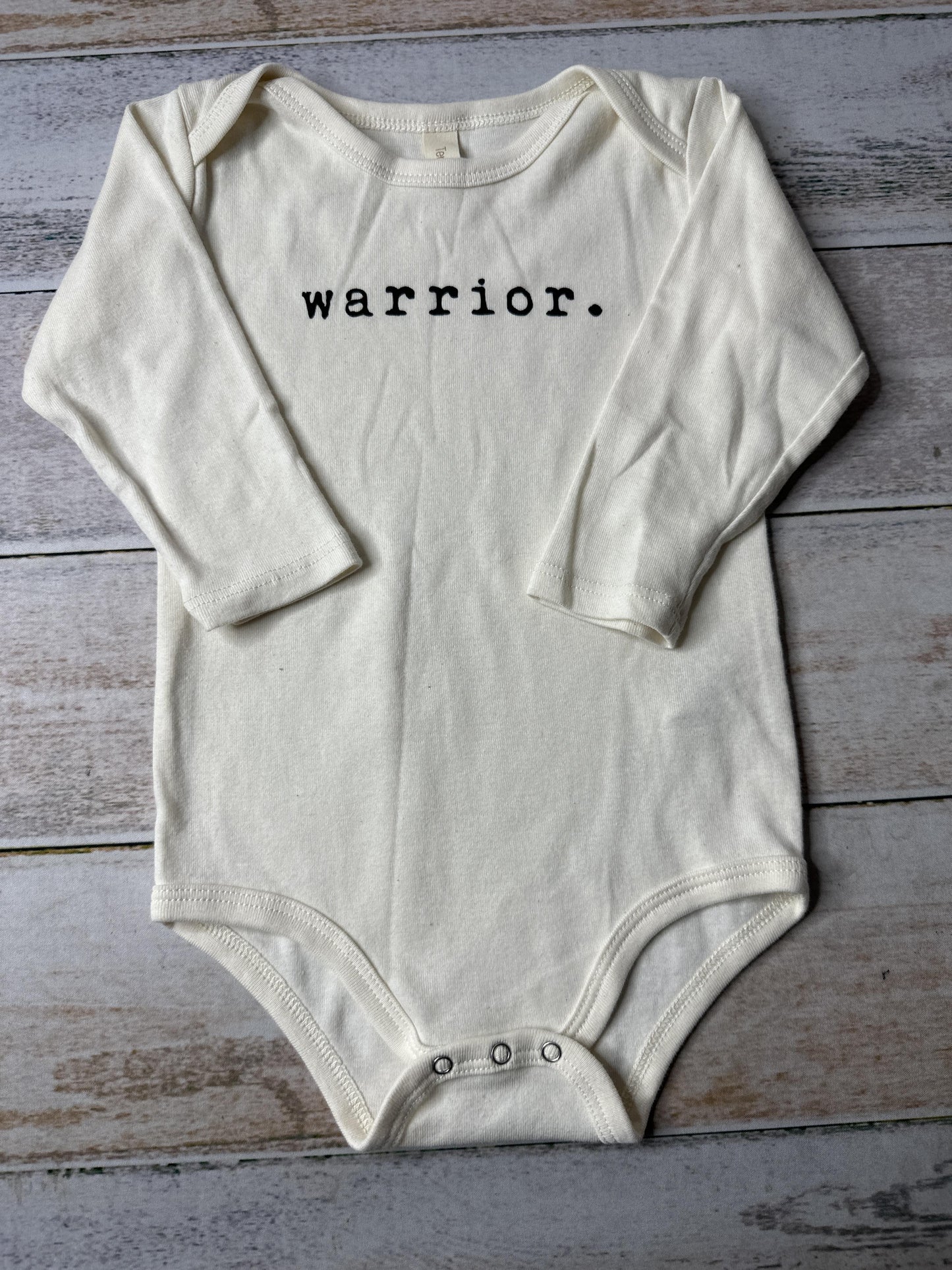 Tenth + Pine Unisex cream | Text Onesie Size: 18-24 months cream | Text