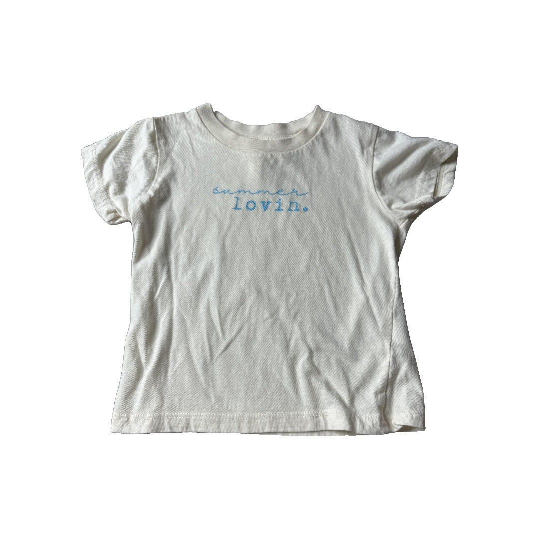 Tenth + Pine Unisex cream | Text T-Shirt Size: 18-24 months cream | Text
