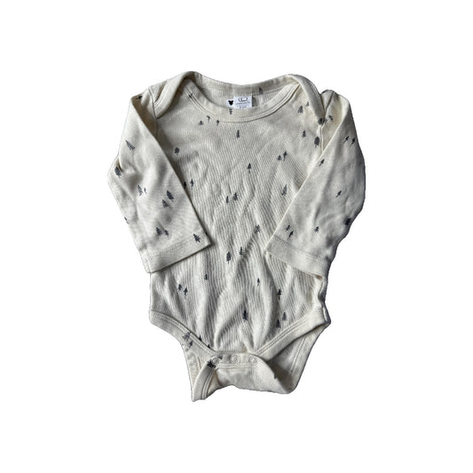 Colored Organics Unisex cream | trees Onesie Size: 3-6 months cream | trees