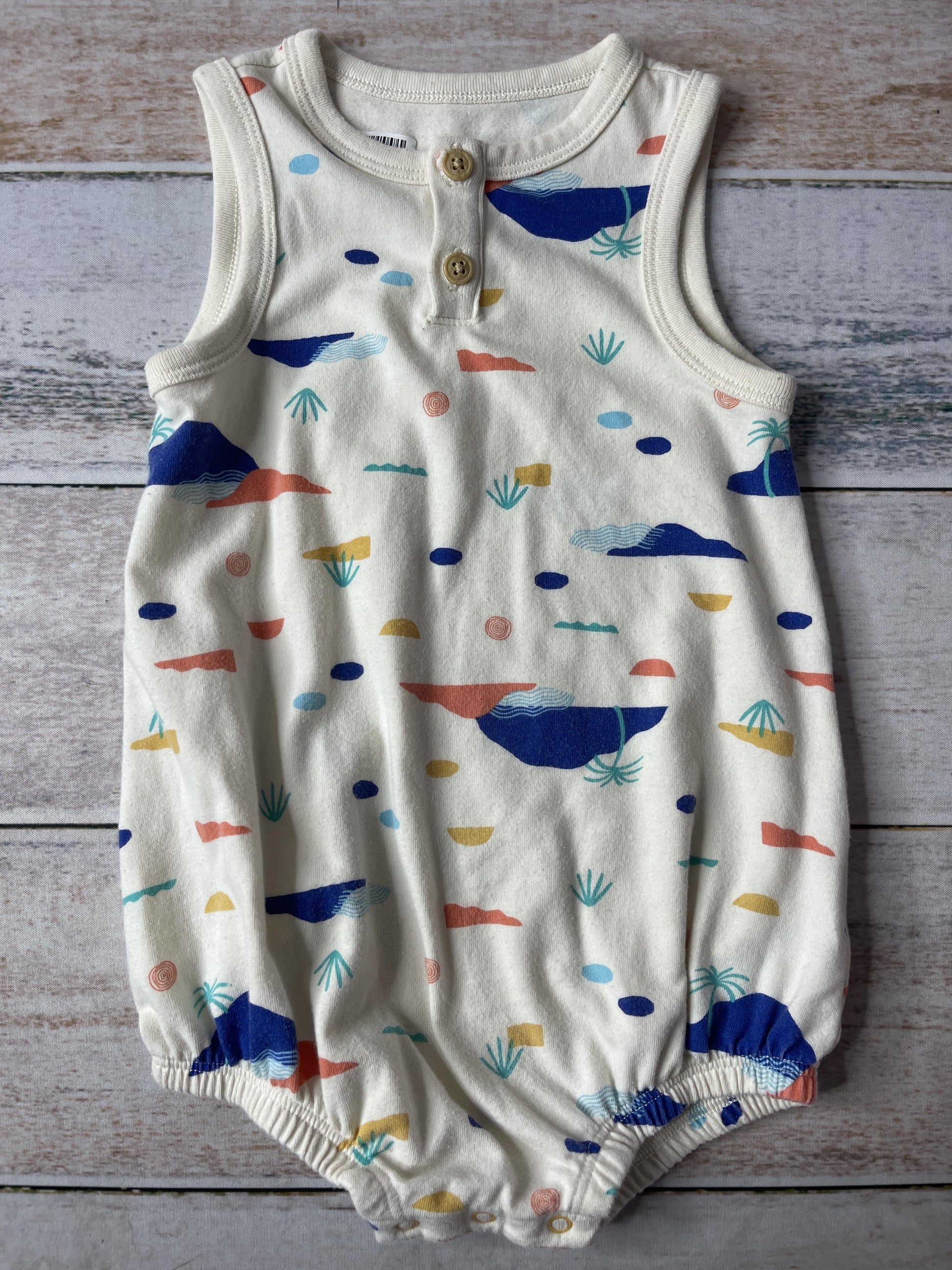 Cat & Jack Unisex cream | Tropical Romper Size: 12 months cream | Tropical