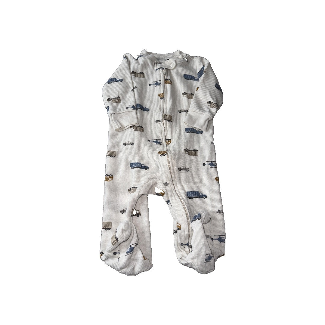 Carters Boys cream | Trucks | Trains Pajamas Size: 6 months cream | Trucks | Trains