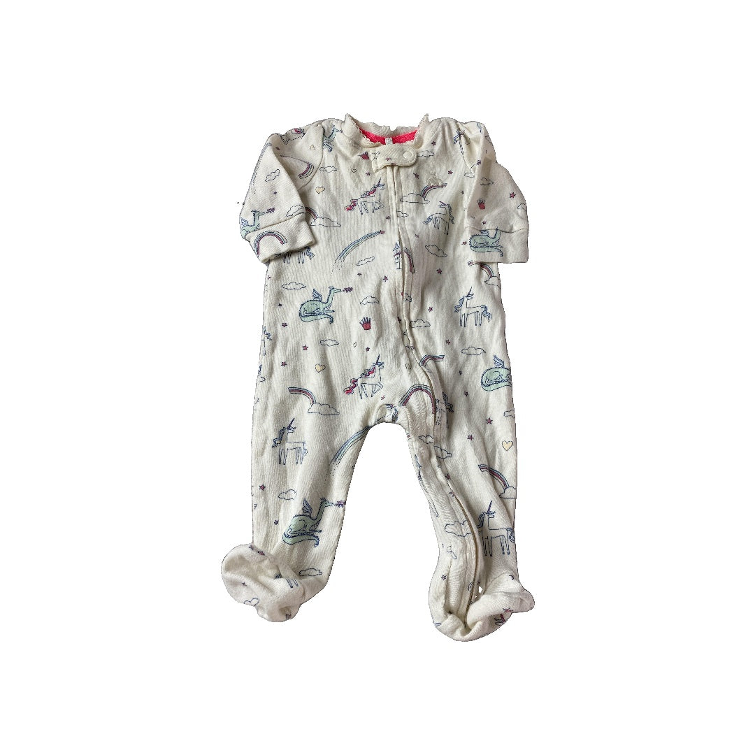 Gap Girls cream | Unicorns Pajamas Size: 3-6 months cream | Unicorns