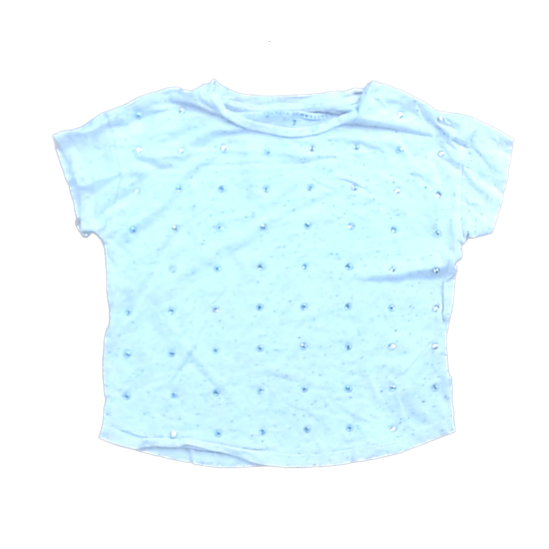Rockets Of Awesome Girls Cream w/Specks and Beads T-Shirt Size: 7 Years Cream w/Specks and Beads