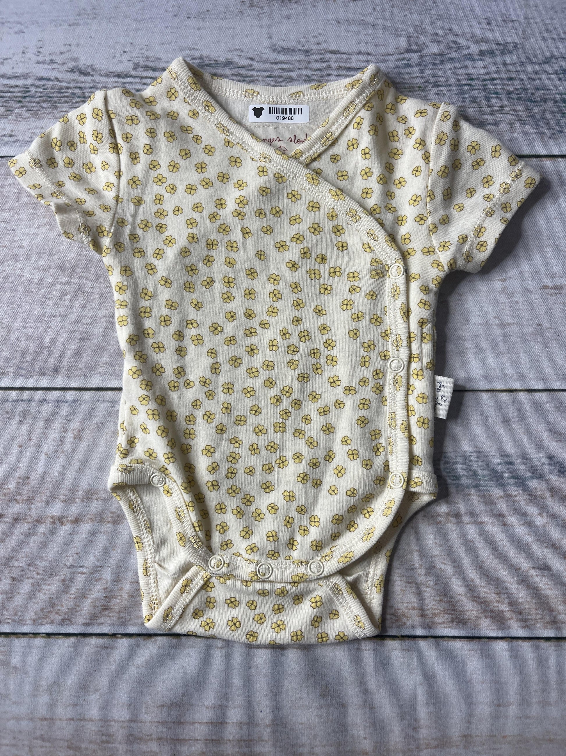 Konges Unisex cream | Yellow Onesie Size: Preemie cream | Yellow