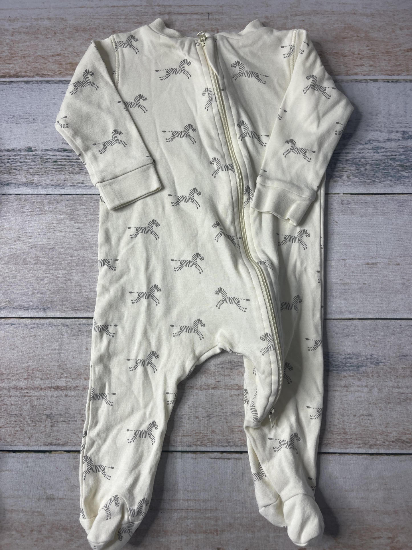 Feather Baby Unisex cream | Zebra Long Sleeve Outfit Size: 3-6 months cream | Zebra