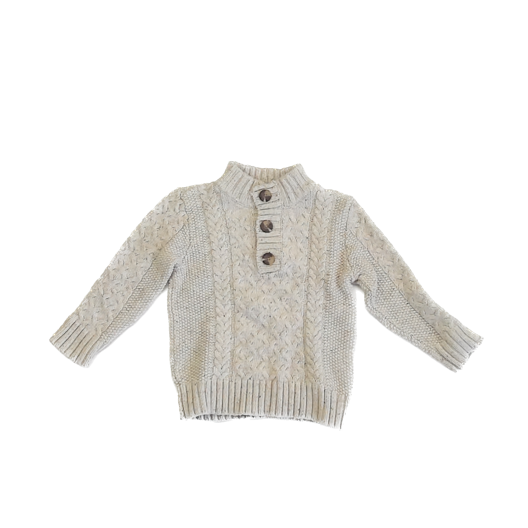 Cat & Jack Boys Cream Sweater Size: 3T Cream