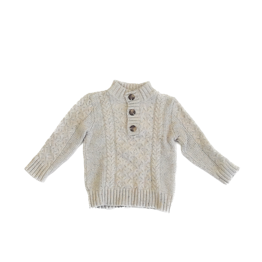Cat & Jack Boys Cream Sweater Size: 3T Cream