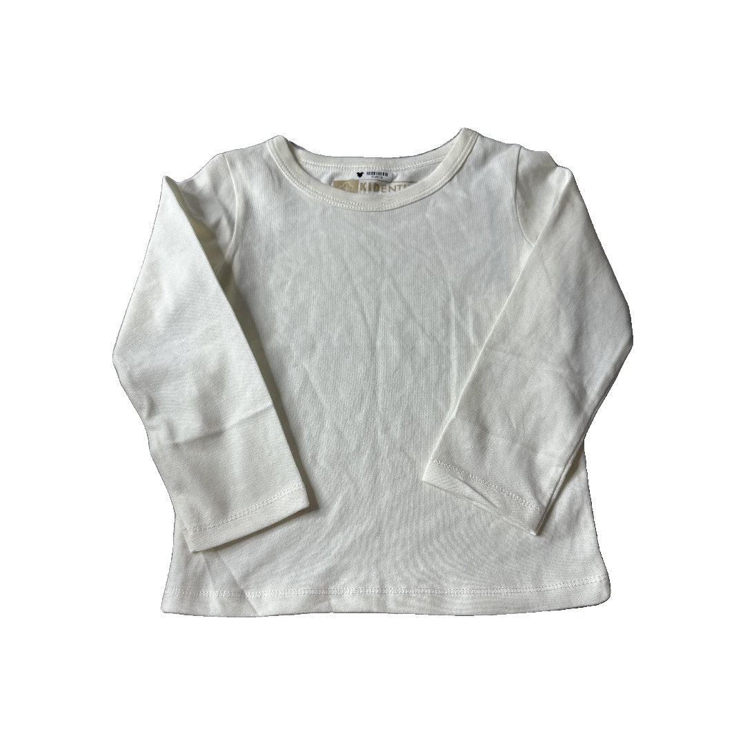 Kidential Unisex cream Long Sleeve T-Shirt Size: 3T cream