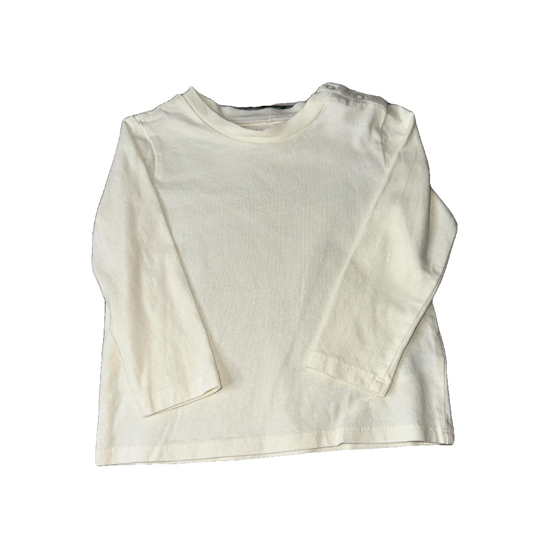 Curious Unisex cream Long Sleeve Shirt Size: 18 months cream