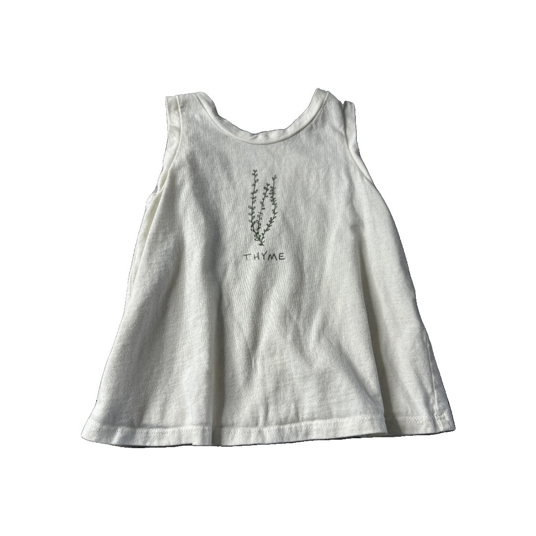 Go Gently Unisex cream Tank Top Size: 2T cream